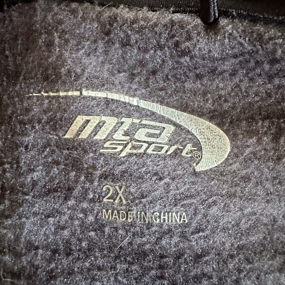 MTA Sport Women’s Plus Gray/Black Full Zip Pockets Fleece Jacket Size 2X - Picture 5 of 5